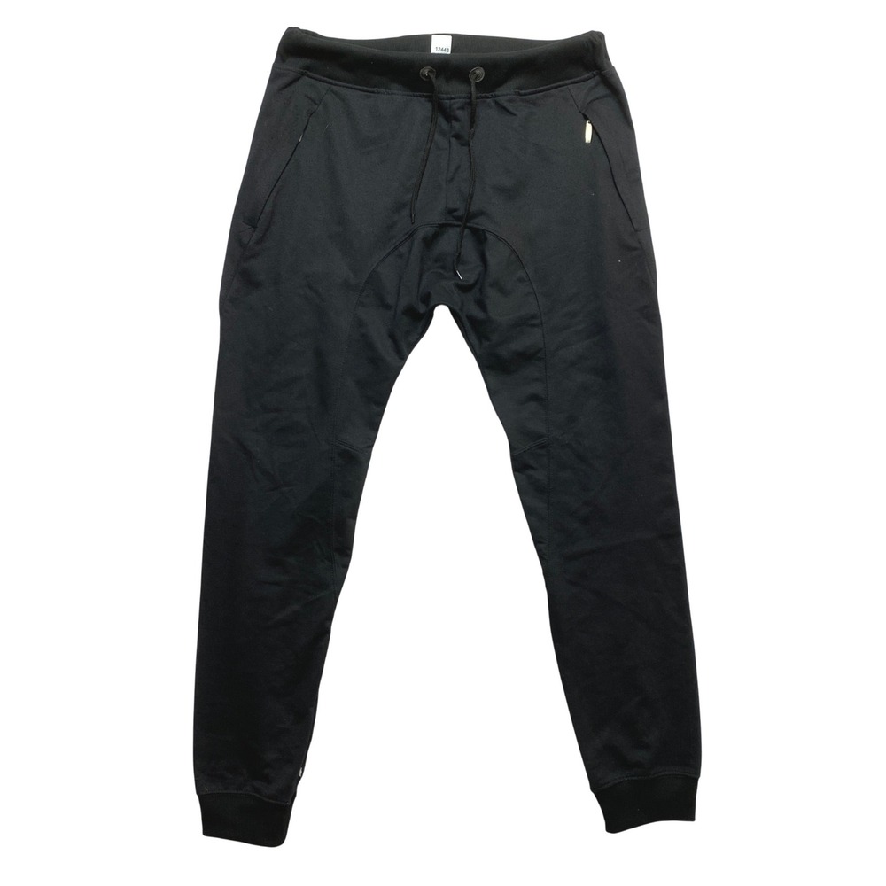 American Stitch Joggers Mens XL Black Drop Crotch Tapered Zipper Pockets